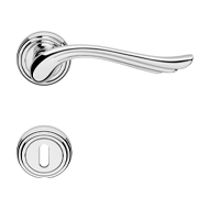 Aria Door Mortise Handle On Rose - Poli